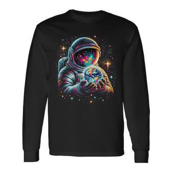 Astronaut Planets Astronaut Science Space Long Sleeve T-Shirt - Seseable