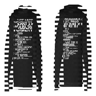 Theater Broadway Musical Stage Manager Vocabulary Long Sleeve T-Shirt - Monsterry