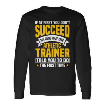 Athletic Trainer At Athlete Sport Medicine Long Sleeve T-Shirt - Monsterry UK