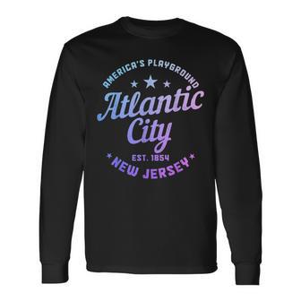 Atlantic City New Jersey Est 1854 Pride Vintage Long Sleeve T-Shirt - Monsterry UK