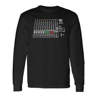 Audio Engineer Soundboard Cool Music Producer Equipment Long Sleeve T-Shirt - Monsterry DE