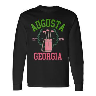 Augusta Georgia Coquette Golf Tournament Bows Social Club Long Sleeve T-Shirt | Mazezy UK