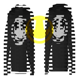 Auriculares De Dibujos Animados Divertido Sonriente Cara Dj Sonriente Auriculares Camiseta de manga larga - Regaloses