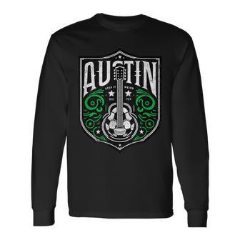 Austin 512 737 Area Code Distressed Vintage Retro er Long Sleeve T-Shirt - Monsterry CA