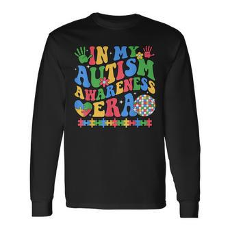 In My Autism Awareness Era Retro Disco In April We Wear Blue Long Sleeve T-Shirt - Seseable