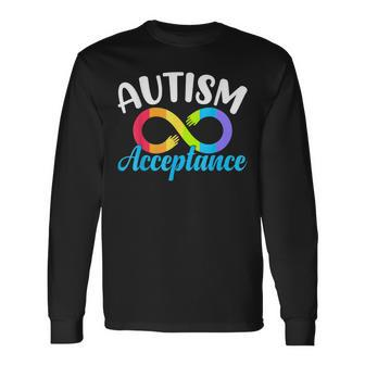 Autism Awareness Autism Infinity Acceptance Long Sleeve T-Shirt - Monsterry UK
