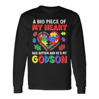 Autism Godparents Autism Awareness Godson Support Long Sleeve T-Shirt - Seseable