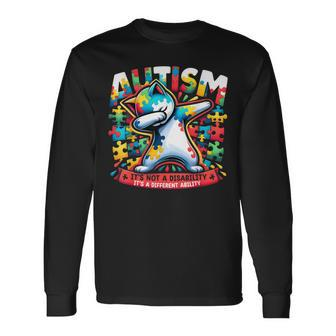 Autism It's Not A Disability It's A Different Ability Puzzle Long Sleeve T-Shirt - Monsterry