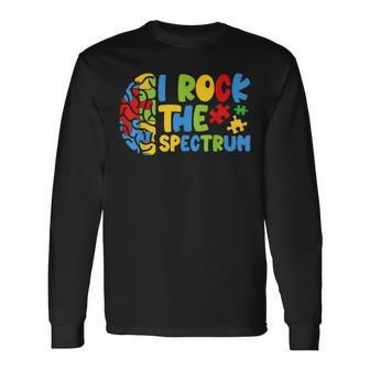 Autistic Autism Awareness Boys Toddler I Rock The Spectrum Long Sleeve T-Shirt - Seseable