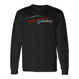 Auto Detailing Red And Black Long Sleeve T-Shirt - Monsterry UK