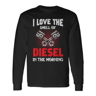 Auto Mechanic I Love The Diesel Smell Mechanical Long Sleeve T-Shirt - Thegiftio UK