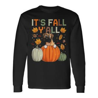 Autumn Boxer It’S Fall Y’All Fall Boxer Dog Long Sleeve T-Shirt | Mazezy