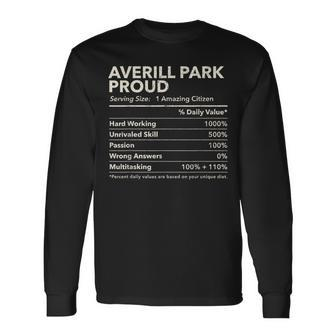 Averill Park New York Proud Nutrition Facts Long Sleeve T-Shirt - Monsterry DE