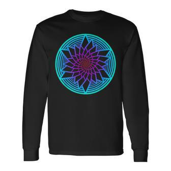 Awesome Sacred Geometry Trippy Psychedelic Hippie Long Sleeve T-Shirt - Thegiftio UK
