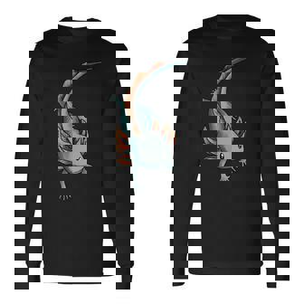 Axolotl Gris Salamandra Mexicana Anfibio Ajolote Camiseta de manga larga - Regaloses