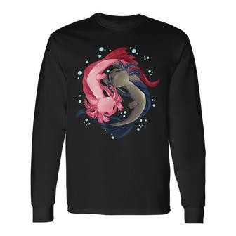 Axolotl Yin Yang Zen Mantra Langarmshirts - Seseable