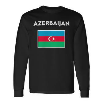 Azerbaijan Flag Azerbaijan S Langarmshirts - Seseable