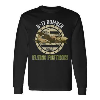 B-17 Bomber The Flying Fortress World War 2 Airplane Long Sleeve T-Shirt - Thegiftio UK