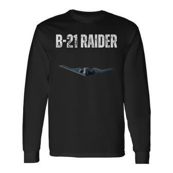 B-21 Raider Cool B21 Jet B-21 Raider Stealth Bomber Long Sleeve T-Shirt - Monsterry DE