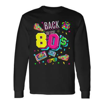 Back To 80'S 1980S Vintage Retro Eighties Costume Party Long Sleeve T-Shirt - Seseable