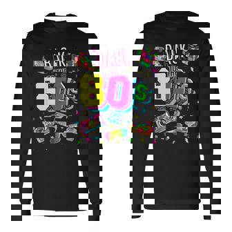 Back To 80'S 1980S Vintage Retro Eighties Costume Party Long Sleeve T-Shirt - Seseable
