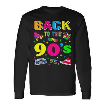 Back To 90'S 1990S Vintage Retro Nineties Costume Party Long Sleeve T-Shirt - Thegiftio UK