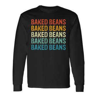 Baked Beans Retro Vintage Long Sleeve T-Shirt - Monsterry DE