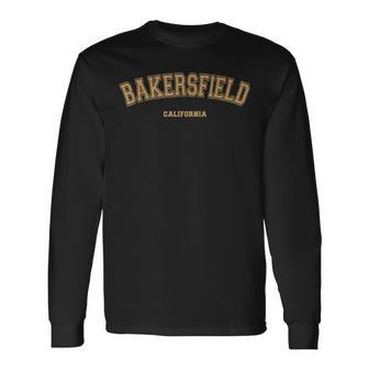Bakersfield Sports College Style On Bakersfield Long Sleeve T-Shirt - Monsterry UK