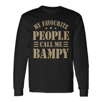 Bampy From Grandchildren For Bampy Fathers Day Long Sleeve T-Shirt - Monsterry CA