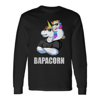 Bapacorn Bapa Unicorn Father's Day Long Sleeve T-Shirt - Thegiftio UK