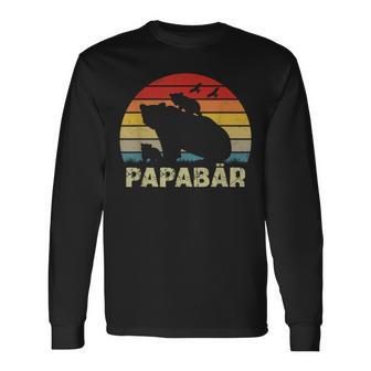 Bär Papaatertag Retro Papa Bär Langarmshirts - Geschenkecke