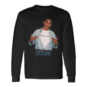 Barack Obama Retro Collegeintage Young Obama Langarmshirts - Geschenkecke