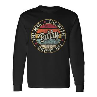 Barry The Man The Myth The Legend First Name Barry Long Sleeve T-Shirt - Thegiftio UK