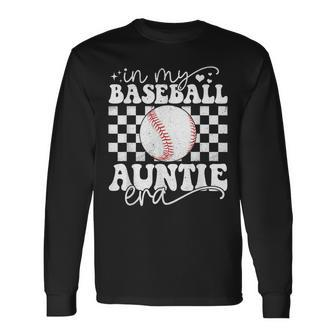 In My Baseball Auntie Era Baseball Auntie Mother's Day Long Sleeve T-Shirt - Monsterry CA