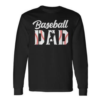 Baseball Dad Apparel Dad Baseball Long Sleeve T-Shirt - Seseable