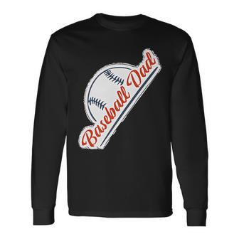 Baseball Dad Daddy Father's Day Long Sleeve T-Shirt - Seseable