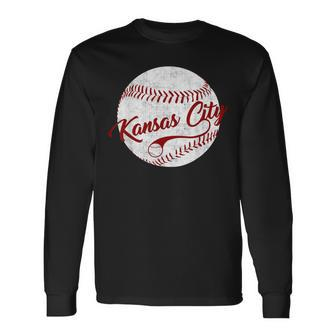 Baseball Kansas City Love Blue Color Royal National Pastime Long Sleeve T-Shirt - Monsterry UK