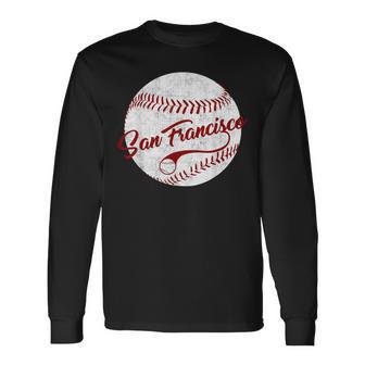 Baseball San Francisco Vintage Giant Ball National Pastime Long Sleeve T-Shirt - Monsterry CA