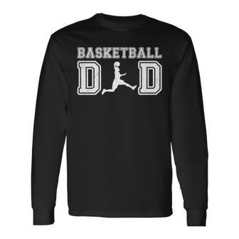 Basketball Dad Father's Day Vintage Cool Daddy Papa Father Long Sleeve T-Shirt - Thegiftio UK