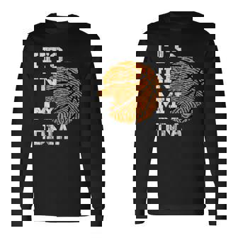 Basketball It's In My Dna Fingerprint Playing Basketball Long Sleeve T-Shirt - Monsterry