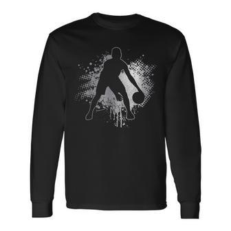 Basketball Vintage Bball Player Coach Sports Baller Long Sleeve T-Shirt - Monsterry UK