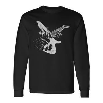 Bass Guitar Vintage For Bassist Langarmshirts - Seseable