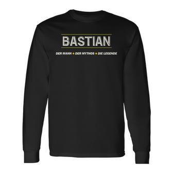 Bastian Der Mann Der Mythos Die Legend German Language Black Langarmshirts - Seseable