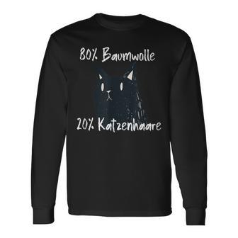 Baumwolle Katzenhaare Cat Sprüche -Ierbeiner Katzen Langarmshirts - Seseable