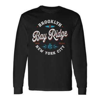 Bay Ridge Brooklyn New York Retro Vintage Graphic Long Sleeve T-Shirt - Monsterry