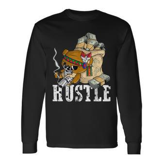 Bear Hustle Spirit Native American Gunshot Edition Long Sleeve T-Shirt - Monsterry DE