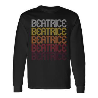 Beatrice Retro Wordmark Patternintage Style Langarmshirts - Geschenkecke