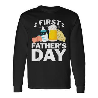 Beer Bottle Dad Daddy Father Day Long Sleeve T-Shirt - Thegiftio UK