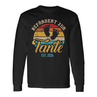 Befördert Zur Tante 2024 Vintage Ret Langarmshirts - Seseable