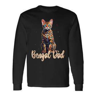 Bengal Katzen-Papa Cat Dad Daddy Father Haustiere Familie Langarmshirts - Geschenkecke